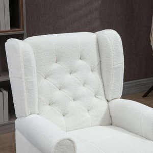 Sillón de salón de lujo de tela blanca, cómodo sillón reclinable <span class=keywords><strong>individual</strong></span> de empuje hacia atrás - Product Image 3