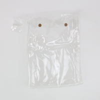 Pochette enveloppe en PVC transparent de luxe avec fermeture à bouton pression, emballage cadeau en plastique transparent, sac en PVC pour cosmétiques et parfums