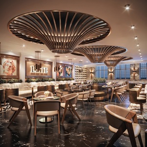 Luxury Modern Cafe Interior Design Wood Restaurant Booth Seating <strong>Sofa</strong> Coffee Shop Chair Table Set for Bar or <strong>Cafeteria</strong> - Product Image 6