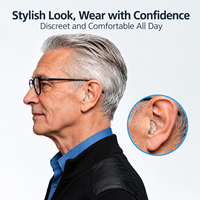 Aides auditives numériques invisibles rechargeables, fonctionnement simple, double mode pour les seniors, amplificateur sonore, fabrication OEM ODM