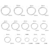 Anneau à ressort multi-tailles en acier inoxydable 316L YIMEILI, anneau de suspension pour sac, porte-clés, accessoires de connexion pour bijoux DIY