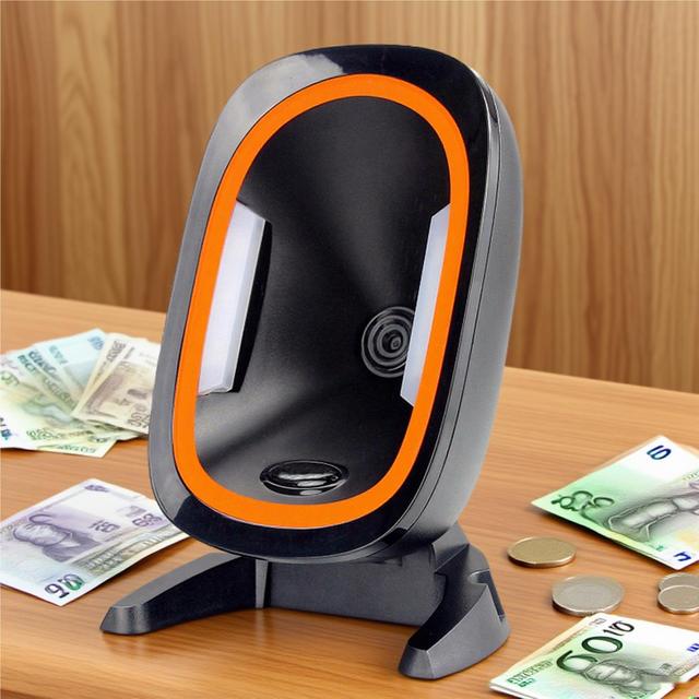 High-Speed Desktop 2D Omni-Directional Barcode Scanner with USB Wired Durable for POS & Retail Systems