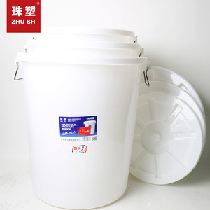 屋外12ガロン45100リットルプラスチックPP大型飼料収納バケット、ロック蓋付き - Product Image 3