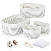 Ensemble de 2 paniers en corde de coton pour organiser la maison, la chambre à coucher, ranger les sous-vêtements, fabriqué en Chine par Yujunbao