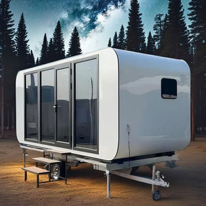 Cabane mobile préfabriquée de type Apple, remorquable, avec structure en acier isolée - Product Image 1