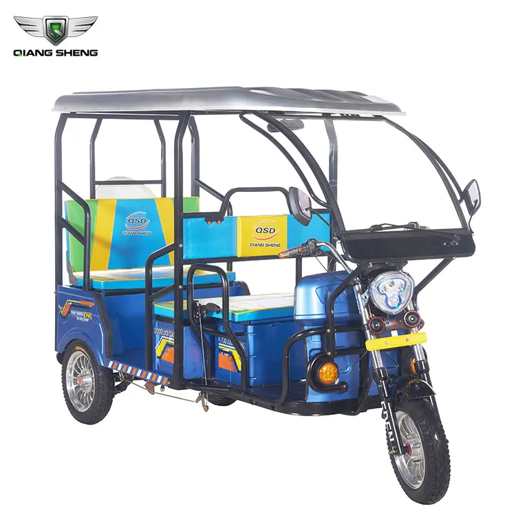 Экологичный индийский популярный электронный рикша для продажи с мотором 48 в 900 Вт для 4 пассажиров