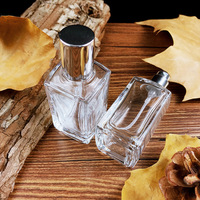 Flacon pulvérisateur en verre de haute qualité de 20 ml avec bouchon à vis, transparent et fin, pour crème et sérum de soin de la peau, vente en gros