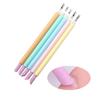 Private label Cuticle Pusher Manicure Stick Professional Nail Care Precision Filing Cuticle Remover