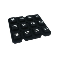 Keypad Numerik Silikon yang Dapat Disesuaikan dari Pabrik dengan Pil Karbon Konduktif untuk Peralatan Rumah Tangga, Warna Kustom dengan Lampu Latar