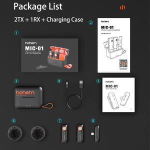 Micrófono Inalámbrico Lavalier Hohem de 2.4ghz MIC-01, Plug and <span class=keywords><strong>Play</strong></span>, 20 Horas de Duración de la Batería, Micrófono Inalámbrico para Móviles Android, iPhone, iOS - Product Image 4