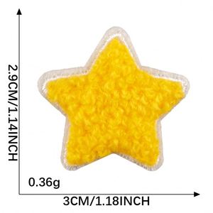 Stock 3cm Mini Iron on Chenille Embroidered Colorful Heart Star Patch for <b>Hat</b> <b>Bag</b> Decoration - Product Image 6