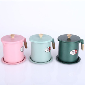 Stainless Steel Oil Can Cylinder L Size Plastic Lid Leak Resistant Kitchen Oil Storage <b>Container</b> With Filter - Product Image 4