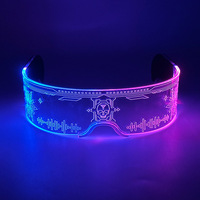 Lunettes LED lumineuses pour fêtes, lunettes éclairées pour concerts, rave, néon, accessoires futuristes, vente en gros