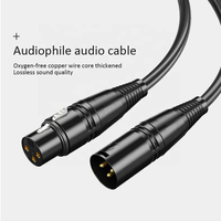 Câble audio XLR noir 3 broches pour lecteur DVD, conducteur plaqué or, gaine en PVC, connecteurs mâle-femelle, longueur 1M 100M