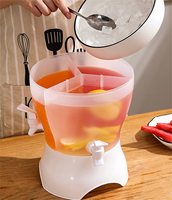 Prix de gros Distributeur de boissons 3 en 1 Contenant à jus Bouilloire Carafe Bouteille Rotative Soda Pepsi Eau Cold Brew Sans BPA Avec robinet