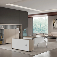Vente en gros de mobilier de bureau commercial bureau de table en forme de L directeur bureau de direction de luxe moderne patron