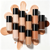 Fond de teint liquide mat vegan à couvrance totale, couleurs personnalisées, prix d'usine, résistant à l'eau, pour tous les tons de peau