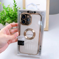 Étui de téléphone à chargement sans fil électro-plaqué pour iPhone, étui de téléphone portable magnétique en TPU pour iPhone 16 15 14 13 12 11 Pro Max