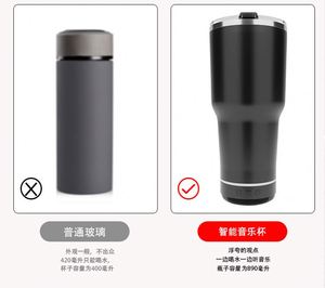 Termo de Acero Inoxidable con Bluetooth, Altavoz Inalámbrico, Vaso Inteligente con Música, 260 ml, con Cuerda - Product Image 5