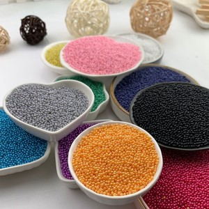 500G 2MM Perles en mousse lâche Mini perles en mousse Accessoires pour boîte cadeau de Noël Nouvel An Perles artificielles scintillantes - Product Image 1