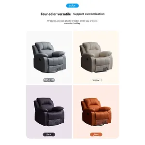 Fauteuil de cinéma électrique inclinable et à bascule en cuir véritable avec fonctions de manucure et de pose de cils, mobilier de salon pour la maison - Product Image 3