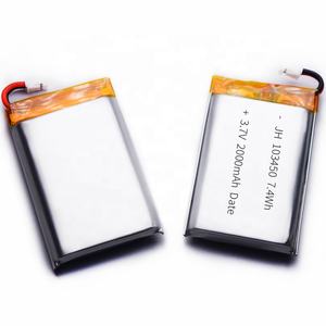 CE UL UN38.3 Custom 104050 103450 2500mAh <span class=keywords><strong>2000mAh</strong></span> 3.7V 7.4v-2s ricaricabile <span class=keywords><strong>batterie</strong></span> agli ioni di litio per l'elettronica di consumo - Product Image 6