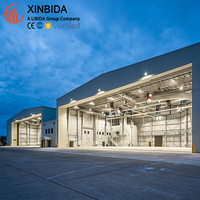 Hangar d'avion préfabriqué en acier résistant aux intempéries, kit de construction en acier pour hangars d'avions privés et commerciaux