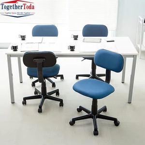 Chaise de bureau économique moderne en tissu nylon avec base métallique, tige de levage, pivotante à 360 degrés, sans accoudoirs, réglable, pour enfants et ordinateur - Product Image 4