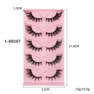 ขนตาปลอมแบบแมว 5 คู่ ขายดี ขนตาปลอมแบบเส้น ให้ลุคหนาและโดดเด่น - Product Image 6