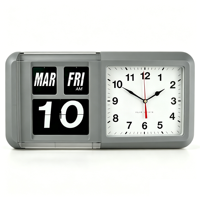 Horloge calendrier rectangulaire à affichage à feuilles mobiles