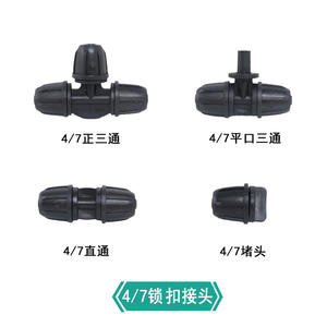 Raccord en T capillaire à verrouillage 6 mm, longueur 42 mm, pour tuyau d'irrigation goutte à goutte avec capuchon de verrouillage - Product Image 4