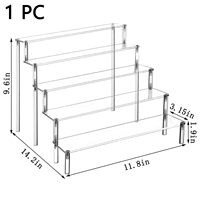 Présentoir en acrylique transparent à 5 niveaux personnalisé et écologique, grand organisateur de table, présentoirs de vêtements, montage facile, finition polie