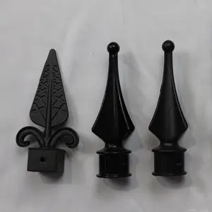 Ornamental Aluminum Die Cast Finials Or Punching Steel Dome-cap For Decoration Garden Fence Panels