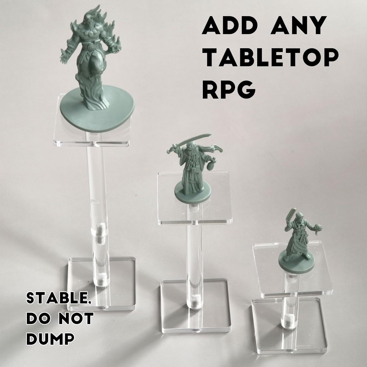 Lot De 2 Rehausseurs De Combat Volants Réglables En Hauteur – Présentoirs Acrylique Pour Figurines DND & RPG