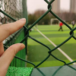 Custom Widely Used 9/12 Gauge Galvanized/pvc Coated Used Diamond <b>Wire</b> Chain Link Fence - Product Image 2