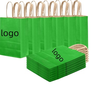 Sac en papier kraft recyclable avec poignée, personnalisé avec logo, pour restaurant, livraison, emporter, emballage alimentaire, sac à lunch - Product Image 2