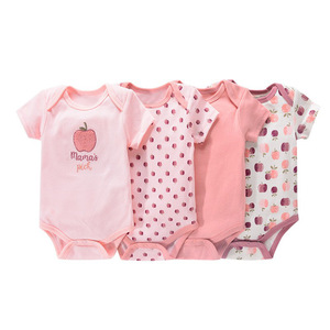 Body Estivo a Maniche Corte in Cotone per Neonati, Prezzo all'Ingrosso, Set di 3 Pezzi per Bambini 0-1 Anno - Product Image 3