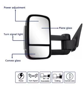 New High Quality 2001-2011 for F250 350 Electric Black ABS+<b>Glass</b> Side Towing <b>Mirror</b> with Signal - Product Image 2
