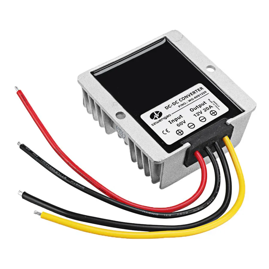 Szwengao Turun 36V 48V 60V untuk 12 V 20A DC DC Buck Converter 30-75 Volt 12 Volt Voltage Regulator