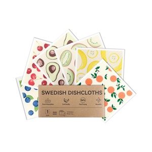 Paño de Cocina Sueco Personalizado OEM, Reutilizable, Ecológico, de Celulosa, Esponja, Venta al por Mayor, Marca Privada, Paño de Limpieza para Cocina - Product Image 1