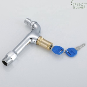 <span class=keywords><strong>Robinet</strong></span> mural antivol en laiton blanc avec serrure G1/2 et <span class=keywords><strong>clé</strong></span> pour lavabo et machine à laver - Product Image 3