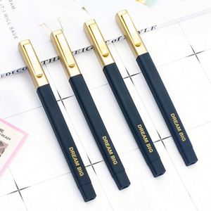 Hot Selling Luxury <b>Gold</b> Clip Rubber Square Ballpoint <b>Pens</b> with Custom logo Promotional <b>Pen</b> - Product Image 1