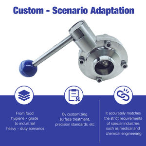 Vanne à boisseau sphérique papillon en acier inoxydable anticorrosion à installation rapide, 1 pouce, pour eau, huile, gaz - Product Image 3