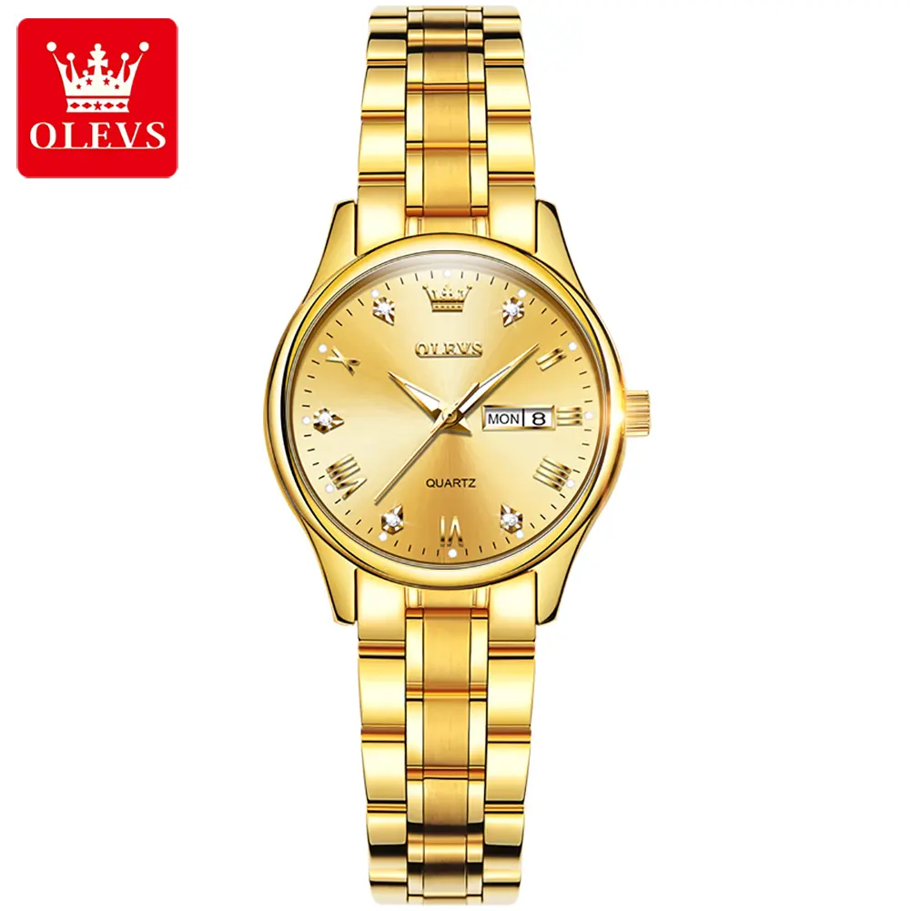 OLEVS 5563 Fashion Male Quartz Factory Custom Logo Watch Stainless Steel Auto Date Couple Fashion Watch Cheap Price Watch