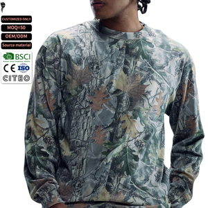 เสื้อยืดแขนยาวลายพรางพิมพ์ลายทั้งตัว ผ้าฝ้าย 100% ทรงโอเวอร์ไซส์ สไตล์สตรีทแวร์ - Product Image 1