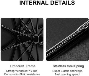 Customized Automatic 3 Folding <b>Umbrella</b> One Click Opening and Closing Sunshade Business Gift <b>Umbrella</b> Printed Logo - Product Image 4