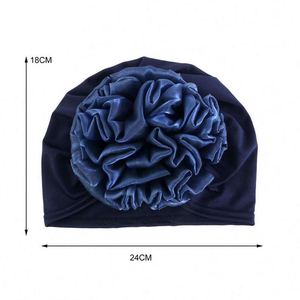 Vente en gros de foulards et turbans personnalisés avec logo, style floral, pour filles et femmes, en polyester, grande fleur, décontracté - Product Image 4