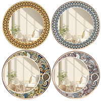 Commande en gros de miroirs décoratifs en bois sculpté 3D, cadre en bois de luxe pour hôtel, projet hôtelier au Moyen-Orient, taille personnalisée, OEM