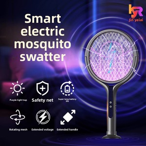 <span class=keywords><strong>Raquette</strong></span> anti-<span class=keywords><strong>moustiques</strong></span> électrique rechargeable 2-en-1, rétractable, pliable et automatique, <span class=keywords><strong>pour</strong></span> usage domestique - Product Image 1