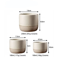 Tasse à café en céramique mate sans anse personnalisée, idéale pour les cadeaux promotionnels, les voyages et l'hôtellerie